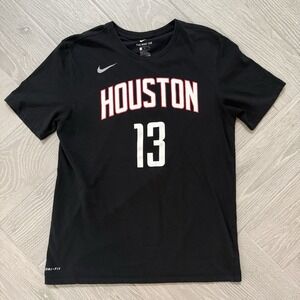 Nike Houston Rockets James Harden #13 Dri Fit Shirt Size Large Black